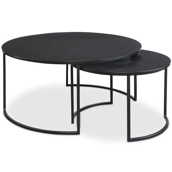 Tavoli da caff¨¨ incastrabili Barnette Set da 2, Nero Invecchiato vo0340221