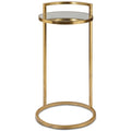 Tavolo decorativo Cailin foglia oro jf1333719
