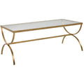 Tavolino da caff¨¨ Crescent finitura oro antico un3149620