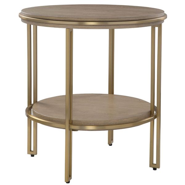 Tavolino laterale Elise in ottone spazzolato hb8220539