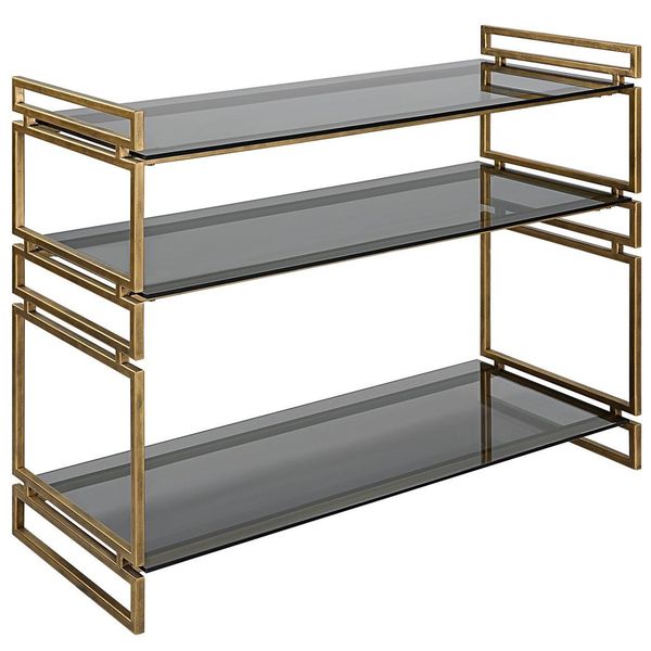 Tavolo consolle Stacked Up finitura oro antico ry3310852