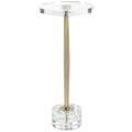 Tavolino bibita Groove in oro spazzolato vc1283410