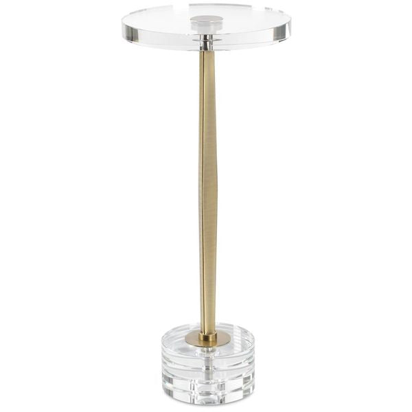 Tavolino bibita Groove in oro spazzolato vc1283410