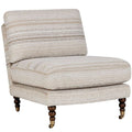 Sedia decorativa Chatsworth a strisce talpa nf3354095