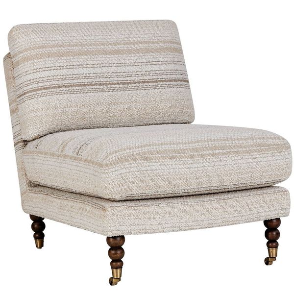 Sedia decorativa Chatsworth a strisce talpa nf3354095